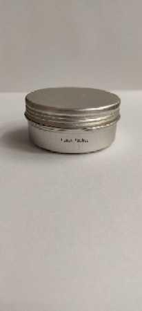 Silver Pocket Size Round Aluminium Tin Lip Balm Container For Cosmetic Packaging