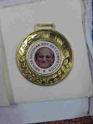 Round Shape Sports Gold Medal For Awarding With Polished Finish And 3 Inches