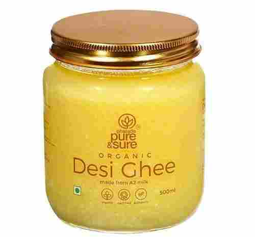 Aromatic And Tasty Organic A2 Milk Yellow Desi Ghee (500 ML Pack) For Cooking