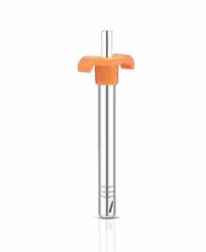 Stainless Steel Polished Silver And Orange Kitchen Gas Lighter