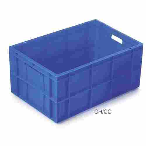 565 X 365 X 277 Mm Inner Dimension 54 L Rectangular Blue Industrial Plastic Crate 