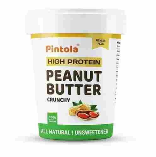 High Protein 100% Natural Unsweetened Crunchy Roasted Peanut Butter (510 Gram Pack)