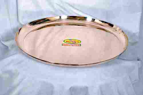 Round Shape Bronze (Kansa) Plate For Kitchen Utensils