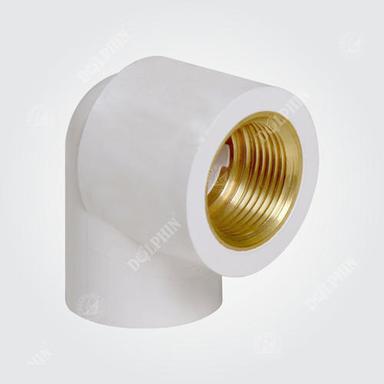 White Upvc Brass Elbow For Pipe Fitting With 90 Degree Elbow Bend Angle