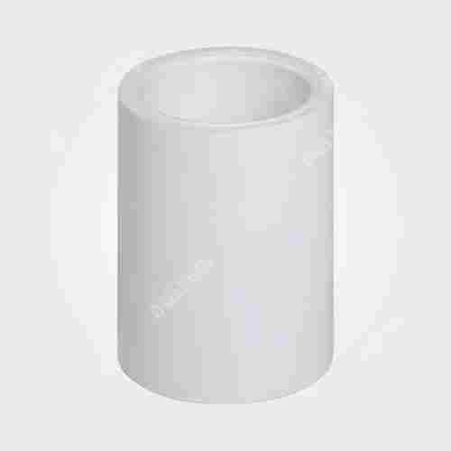 White UPVC Coupler Pipe Fitting With Upto 5mm Thickness And Upto 1.5 Inch Inner Diameter