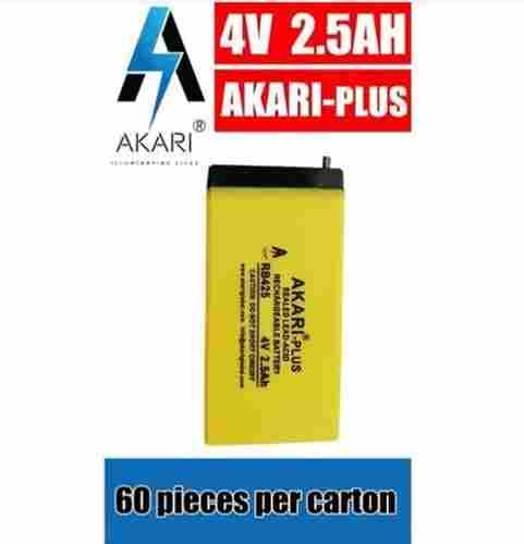 4 Volt 2.5 AH SMF VRLA Rechargeble Batteries With Pin Type Terminal