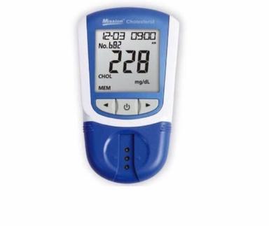Blue And White Clinical Usage Mission Portable Cholesterol Meter With Auto Shut Off Feature
