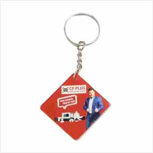 Digital Printed Acrylic Photo Keyring For Promotion With Steel Ring And 6 mm Thickness