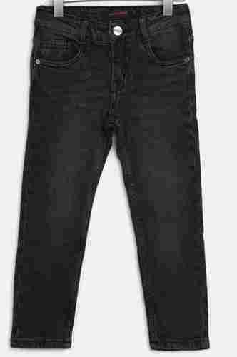Greyish Black Color Washed Plain Dyed Pattern Regular Fit Mens Jeans