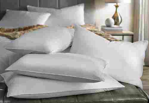 White Color, Plain Design And Rectangular Shape Cotton And Micro Fabric Bedding Pillow