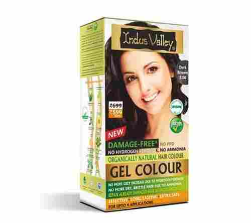 No Ammonia And Hydrogen Peroxide Dark Brown Herbal Damage Free Hair Color Gel