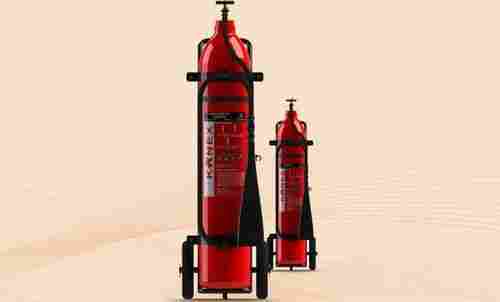 Shockproof Hydro Tested Rubber Wheel Trolley Mount CO2 Based Mobile Fire Extinguishers