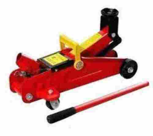 Red and Yellow Color Mild Steel Heavy Duty Hydraulic Trolley in Rectangle Shape 
