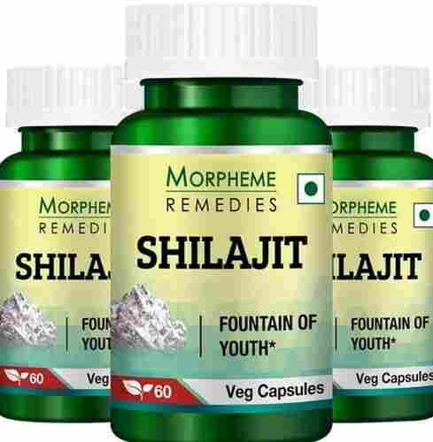 Non GMO Gluten Free Stamina Booster Shilajit Extract Dietary Supplement Veg Capsules