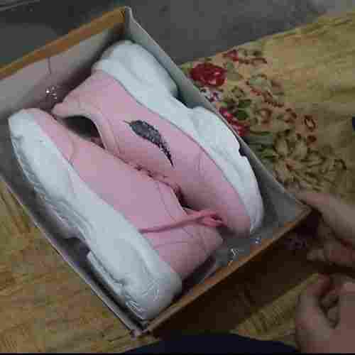 Pink Color Plain Casual Wear Ladies Shoes with Custom Size