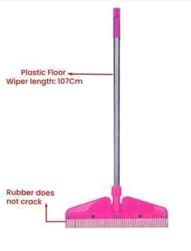 Plastic Pink Color Floor Wiper Unbreakable Rubber at the Bottom