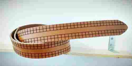 Brown Color Mens Leather Belt For Party Wear With Zinc Buckle And 38 Mm Width