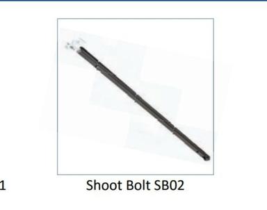  शूट बोल्ट SB006 प्लास्टिक शूट बोल्ट 