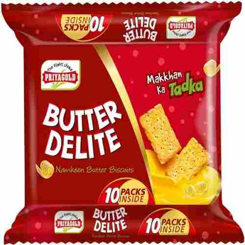 Light And Crunchy Priyagold Butter Delite Biscuit, 10 Pack Inside