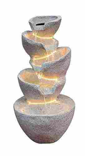 Petrichor Layered Diya Large Waterfall Fountain for Home, Office and Garden 
