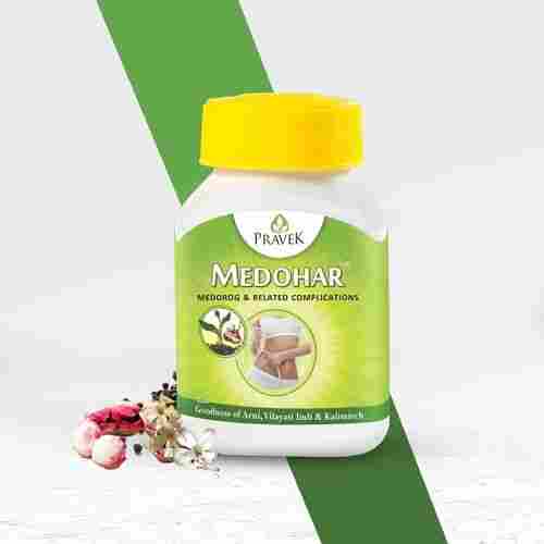 Medohar Anti-Obesity Ayurvedic Tablets With Arni, Vilayati And Kali Mirch Extract