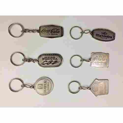 Promotional Metal Key Chain For Advertisement With 7.3 cm Height And 10-20gm Weight
