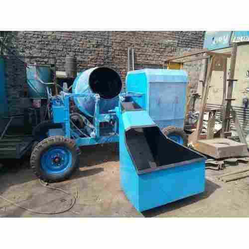 Robust Construction Four Wheel Type Diesel Engine Concrete Mixer With Hydraulic Hopper