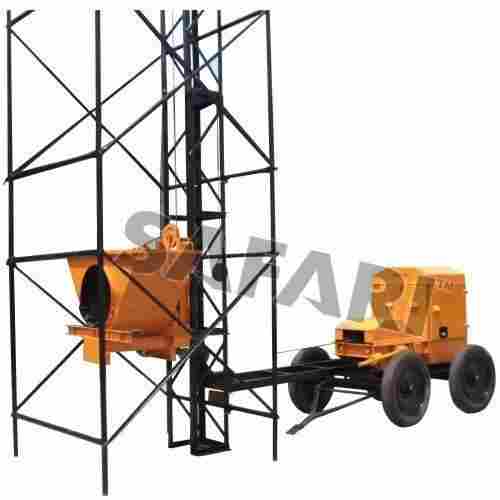 Air Cooled Diesel Engine Friction Roller Type Drive Tower Hoist (Bucket Capacity 170 Litres)
