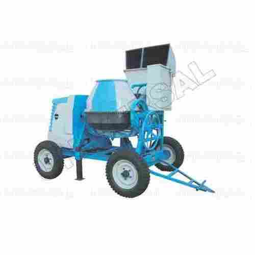 Color Coated Four Wheel Type Universal Concrete Mixer With Water Tank 35 Liters