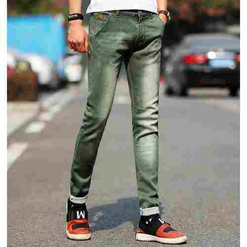 Mens Cotton Green Jeans, 100% Cotton with 1% Elastane for Stretch