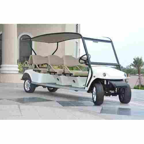Top Speed 25 Kmph Four Wheel Type Battery Operated White Eight Seater Golf Cart