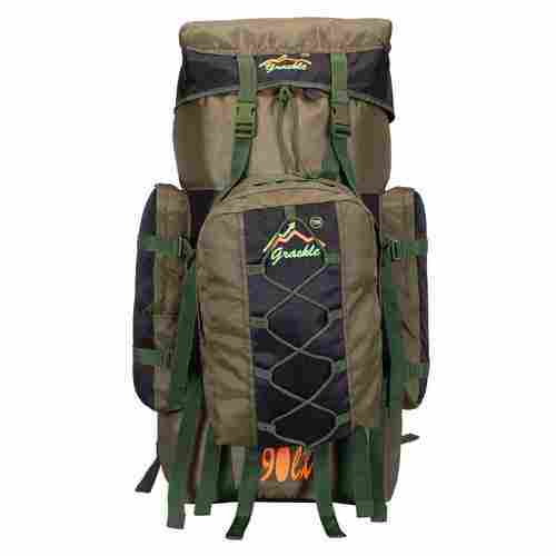 Machine Made Rexine And Polyester Rucksack Travel Backpack Bag