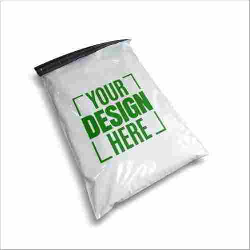 Easy Carry and Light Weight Printed Plastic Bag in White Green Colour