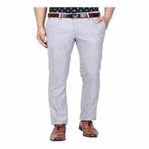 Lightweight Anti Shrink Easy To Clean Light Grey Color Mens Formal Pants