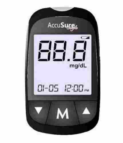 1-50 mmol/L AccuSure Simple Glucometer With 25 Test Strips Glucometer For Hospital, LCD Back Light Display, Measuring Time 8 Sec
