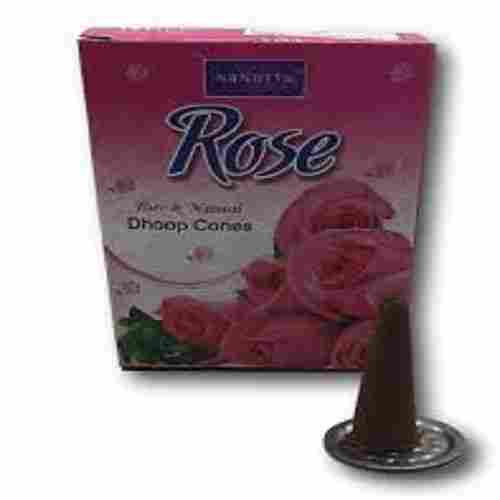 Incense Sticks Fresh Rose Dhoop Cones(14 Minutes Burning Time)