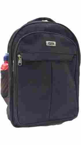25 Litre Capacity Zipper Clousre Plain Polyester Black Laptop Bag