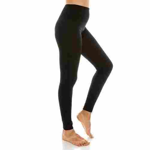 Ladies Black Plain Comfortable Perfect Finish Cotton Leggings With Skin Friendly