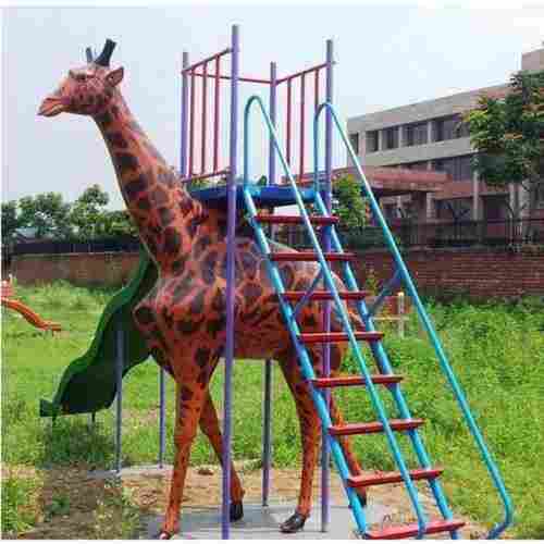 Color Coated Iron and FRP Giraffe Slide for Playground, Upto 15 Feet