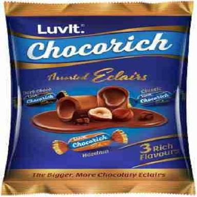 Luvit Chocorich Assorted Eclairs Hazelnut, Dark Choco And Classic Flavour Toffee Bars Additional Ingredient: Chocolate
