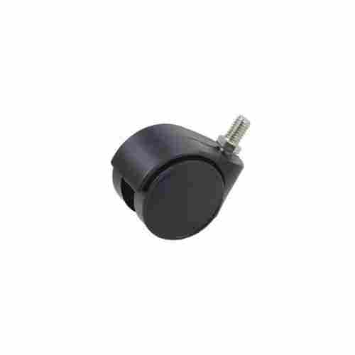 38 And 50 MM Diameter Black Twin Wheel Castors For Furniture And Trolley