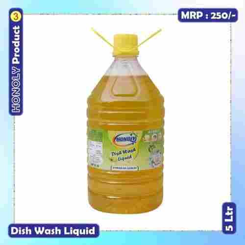 Yellow Lemon Dishwash Liquid Gel, 5 Ltr Pack With 3x Extra Cleaning Power