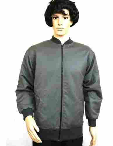 Casual Wear Full Sleeve Zipper Grey Wind Cheaters Jacket For Mens