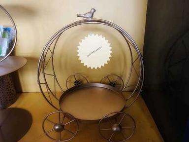 Gold Iron Metal Gifting Hamper Basket Cart