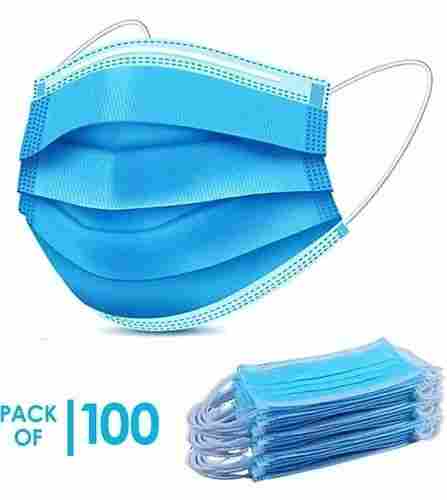 Light Weight 3 Ply Layer Disposable Face Masks With Nose Clip Meltblown