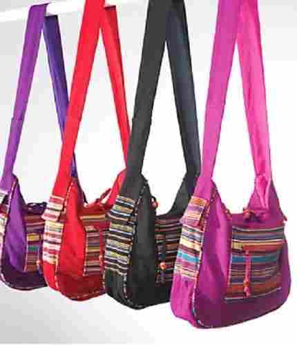 Very Spacious, Designer Cotton Shoulder Bags With High Weight Bearing Capacity