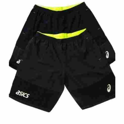 Plain Black Color Mens Boxer Short With Nylon Material And Regular Fitting