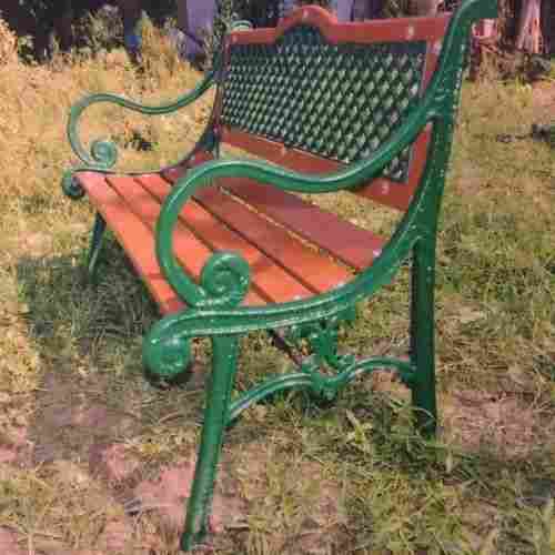 3 Seater Paint Coated Cast Iron Bench With Arm Rest for Park Use