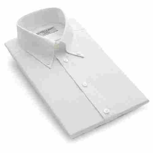 Mens White Regular Fit Full Sleeves Skin Friendly Cotton Solid Corporate Shirts