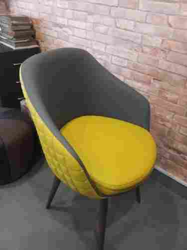 Standard Size Non Folded Single Seater Blue and Grey Color Wooden Cafe Chair